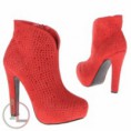 High Heels Stiefeletten - red